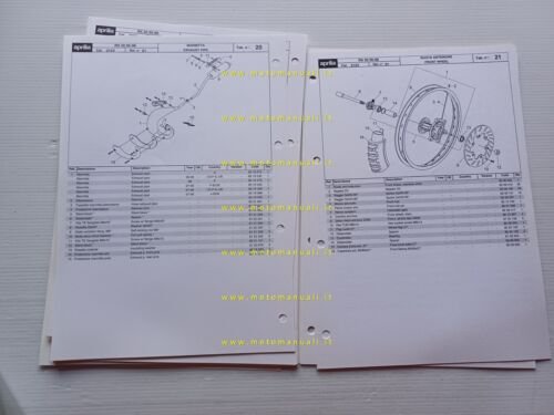 Aprilia 50 RX 1995-98 catalogo ricambi TELAIO originale FRAME parts …