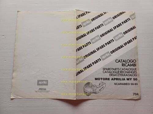 Aprilia 50 Scarabeo 1993 catalogo ricambi MOTORE originale