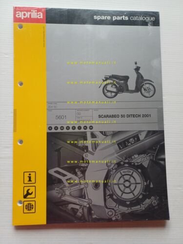 Aprilia 50 Scarabeo Ditech 2001 catalogo ricambi TELAIO originale vers. …