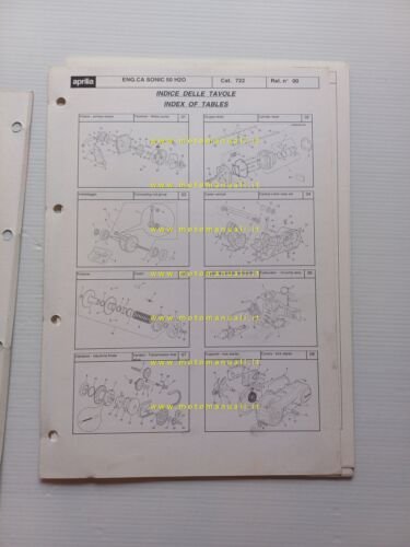 Aprilia 50 Sonic 1998 catalogo ricambi MOTORE originale