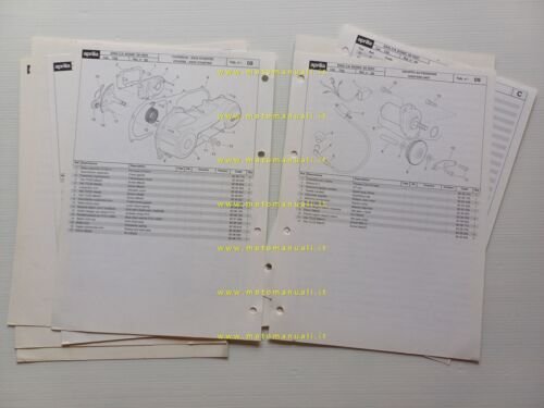 Aprilia 50 Sonic 1998 catalogo ricambi MOTORE originale