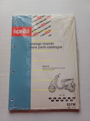 Aprilia 50 Sonic Acqua 1998-1999 catalogo ricambi TELAIO originale vers. …