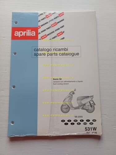 Aprilia 50 Sonic Acqua 1998-2000 catalogo ricambi TELAIO originale vers. …