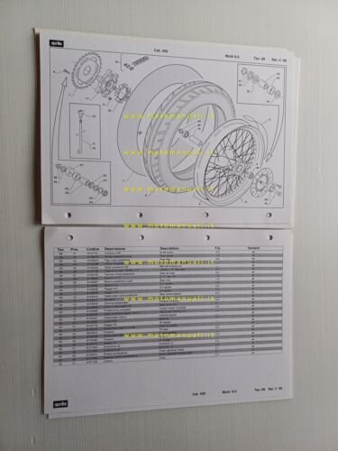 Aprilia 650 Mot 1995 catalogo ricambi TELAIO originale spare parts …