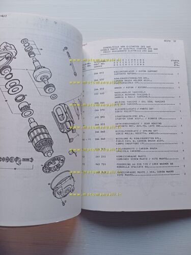 Aprilia AF1 125 1987 catalogo ricambi motore Rotax 127 AF1 …
