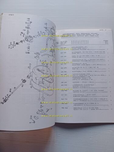 Aprilia AF1 125 1987 catalogo ricambi motore Rotax 127 AF1 …