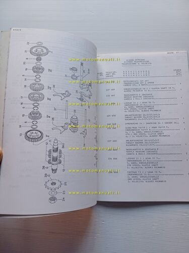 Aprilia AF1 125 1987 catalogo ricambi motore Rotax 127 AF1 …