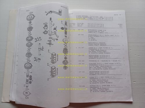 Aprilia AF1 125 Futura-Europa-Pegaso 1991 catalogo ricambi MOTORE Rotax 123