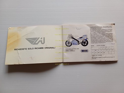 Aprilia AF1 125 Futura manuale uso manutenzione libretto originale italiano