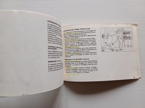 Aprilia AF1 125 Futura manuale uso manutenzione libretto originale italiano