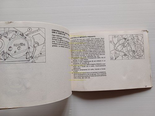 Aprilia AF1 125 Futura manuale uso manutenzione libretto originale italiano