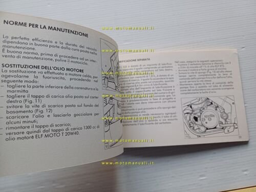 Aprilia AF1 125 manuale uso manutenzione originale italiano