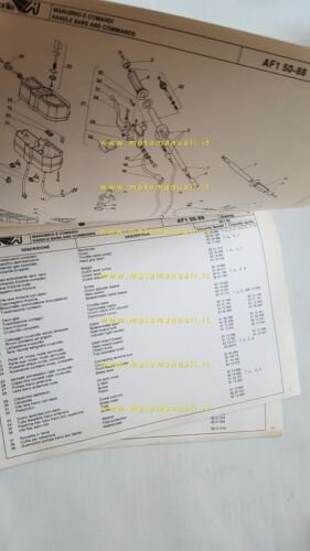 Aprilia AF1 50 1988 catalogo ricambi TELAIO originale Frame parts …