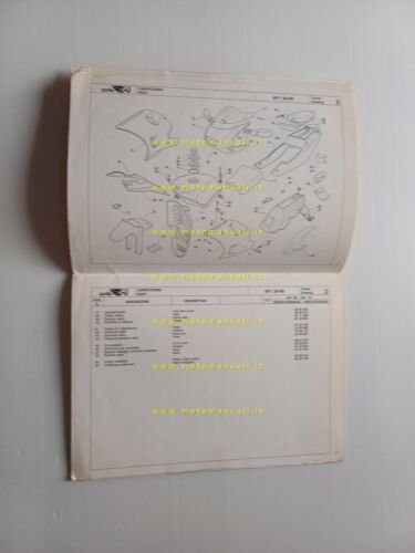 Aprilia AF1 50 Futura 1990 catalogo ricambi TELAIO originale frame …