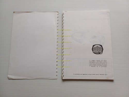 Aprilia aggiornamento 71 catalogo 1970 fari fanalini interruttori moto originale