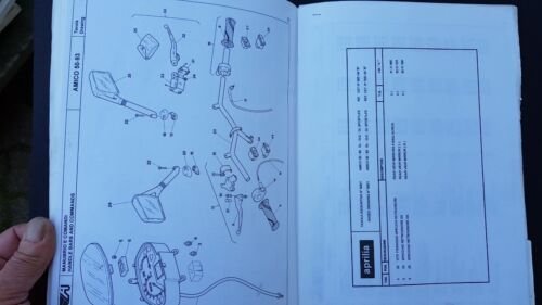 Aprilia Amico 50 1993 catalogo ricambi originale TELAIO-FRAME parts catalogue