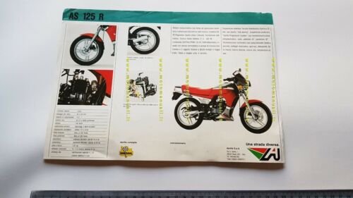 Aprilia AS 125 R 1985 depliant moto italiano originale brochure