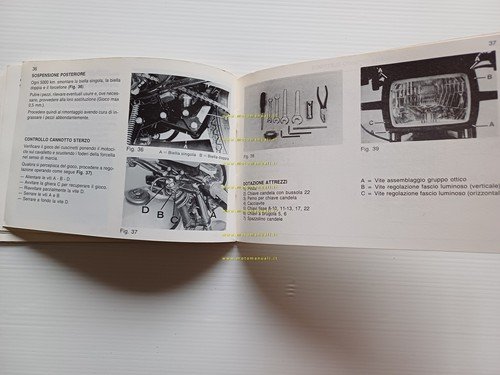 Aprilia AS 125 R 1985 manuale uso manutenzione originale italiano