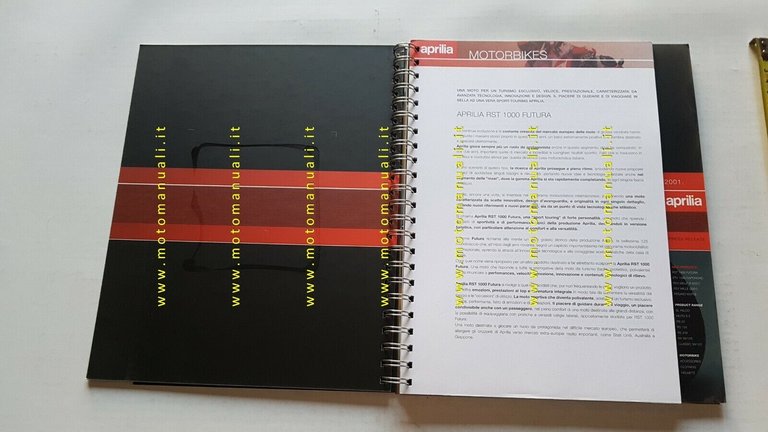 Aprilia cartella stampa modelli moto scooter 2001 originale press kit