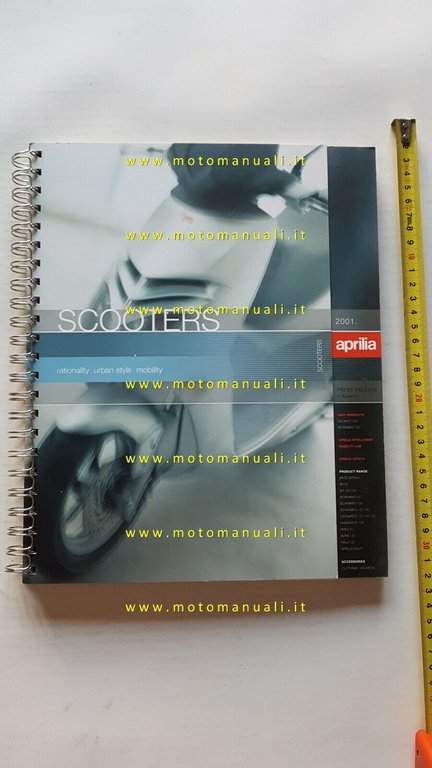Aprilia cartella stampa modelli moto scooter 2001 originale press kit