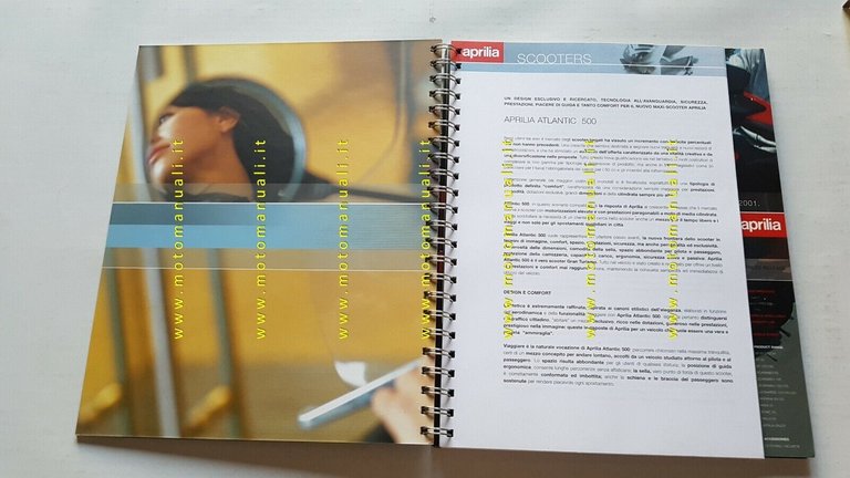 Aprilia cartella stampa modelli moto scooter 2001 originale press kit