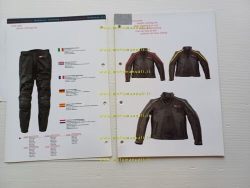 Aprilia catalogo abbigliamento tecnico moto 2000 originale