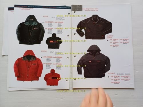 Aprilia catalogo abbigliamento tecnico moto 2000 originale