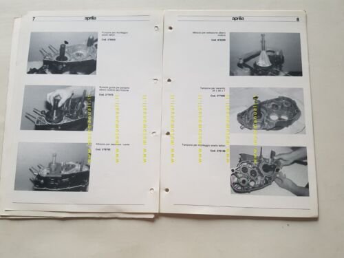 Aprilia catalogo attrezzatura specifica 1989 manuale officina originale