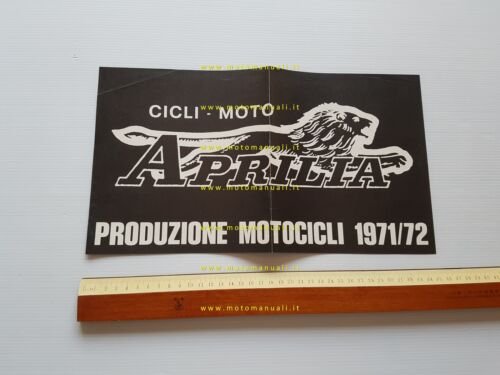 Aprilia catalogo produzione moto ciclomotori 1971-72 depliant originale