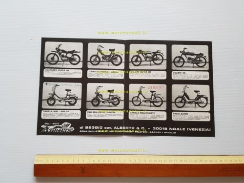 Aprilia catalogo produzione moto ciclomotori 1971-72 depliant originale
