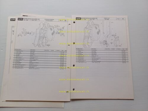 Aprilia Classic 125 1995-98 catalogo ricambi MOTORE Rotax 122 originale