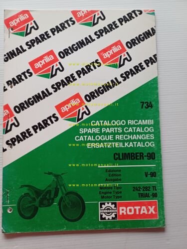 Aprilia Climber 242-282 TL 1990 catalogo ricambi MOTORE Rotax Trial-90 …