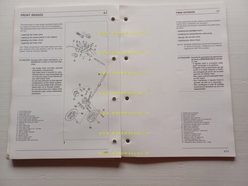 Aprilia Climber manuale officina TELAIO italiano ORIGINALE