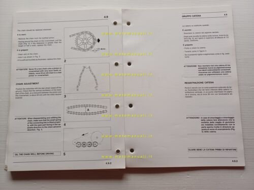 Aprilia Climber manuale officina TELAIO italiano ORIGINALE