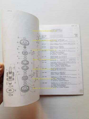 Aprilia Climber TL 242-282 1988 catalogo ricambi Motore Rotax originale