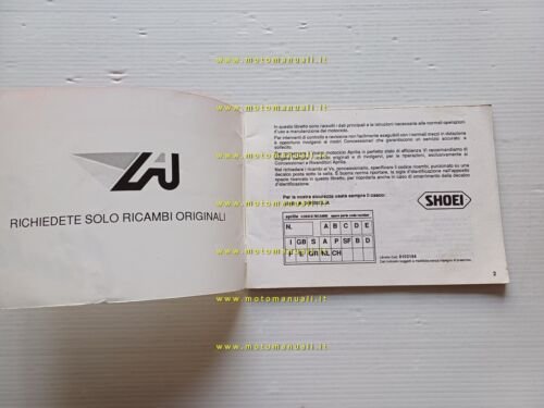 Aprilia Climber Trial 1991 manuale uso manutenzione libretto originale