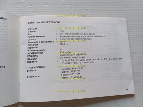 Aprilia Climber Trial manuale uso manutenzione libretto ITALIANO originale