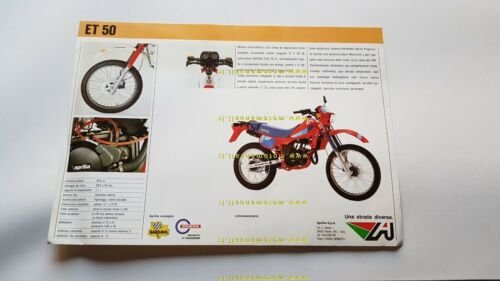 Aprilia ET 50 1985 enduro ciclomotore depliant moto italiano originale