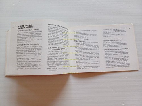 Aprilia ET 50 1a serie manuale uso manutenzione libretto italiano …