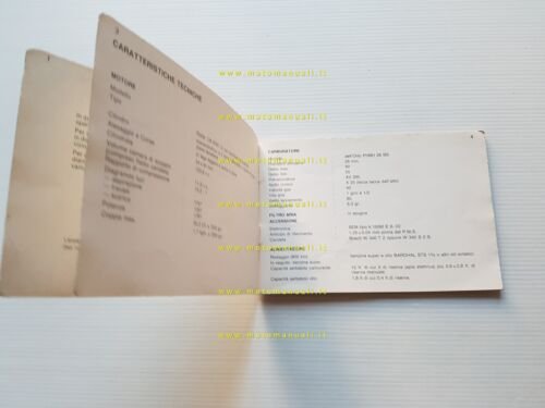 Aprilia ETX 125 1984 manuale uso manutenzione libretto originale