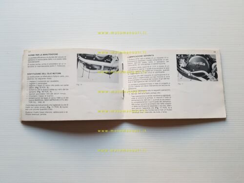 Aprilia ETX 125 1984 manuale uso manutenzione libretto originale
