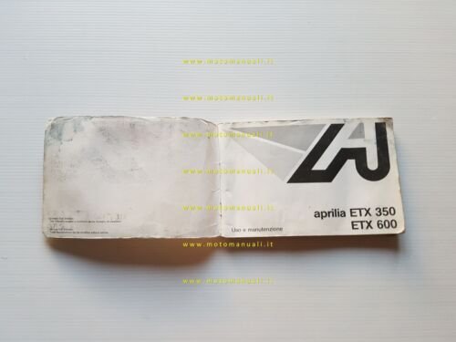 Aprilia ETX 600 - 350 manuale uso manutenzione libretto originale