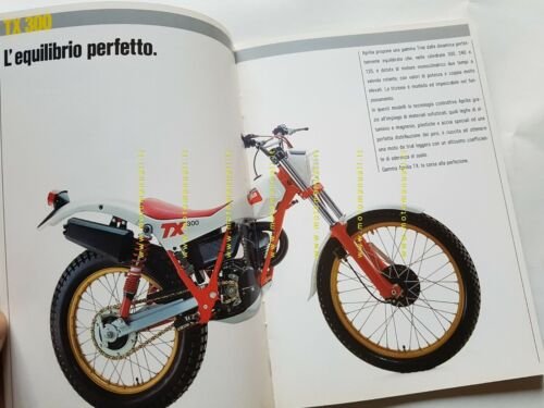Aprilia Gamma modelli TX Trial 1985 depliant moto originale brochure
