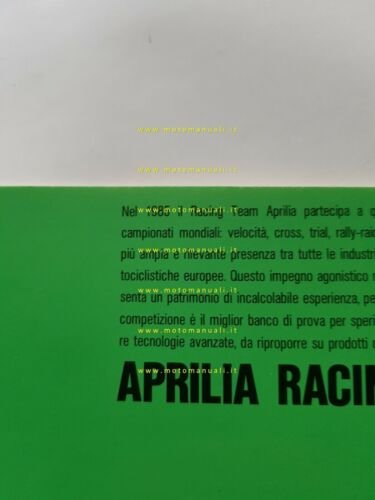 Aprilia Gamma modelli TX Trial 1985 depliant moto originale brochure