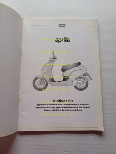 Aprilia Gulliver 50 1995-1997 manuale officina TELAIO italiano ORIGINALE