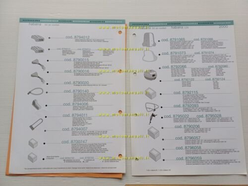 Aprilia Habana 50 air cooled 2000 catalogo accessori dedicati originale