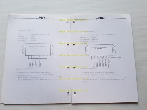 Aprilia Manuale Officina impianti elettrici anni 80 italiano originale
