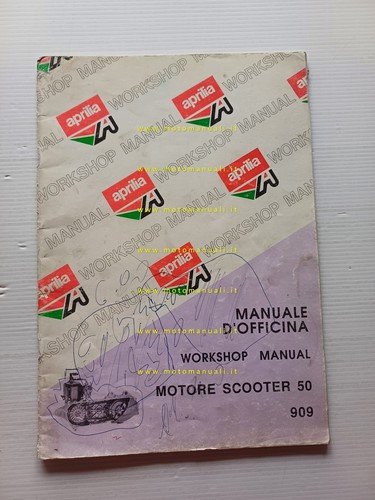 Aprilia manuale officina MOTORE 50 scooter italiano ORIGINALE