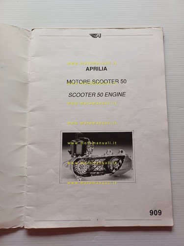 Aprilia manuale officina MOTORE 50 scooter italiano ORIGINALE