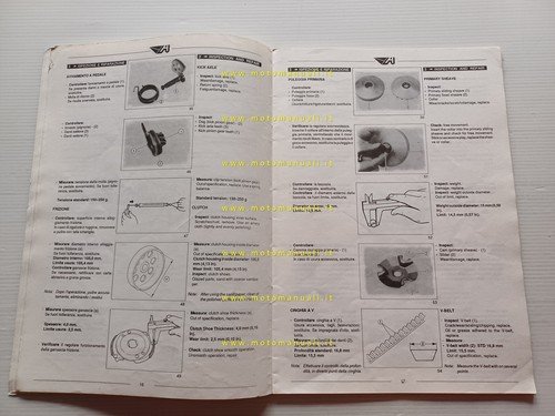 Aprilia manuale officina MOTORE 50 scooter italiano ORIGINALE